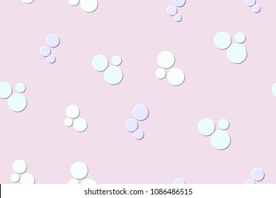 Seamless pattern of the embossed bubbles
