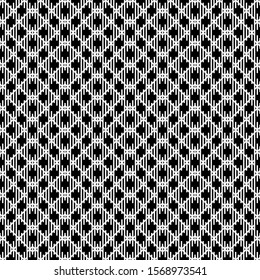 Seamless pattern. Embroidery background. Figures, lines, mini triangles ornament. Linear backdrop. Tribal motif. Ethnic mosaic. Digital paper, textile print, abstract. Folk wallpaper. Vector artwork