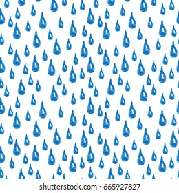 Seamless pattern with embroidery stitches imitation little blue drop. Simple seamless embroidery pattern for printing on fabric, paper for scrapbook, gift wrap and wallpapers.