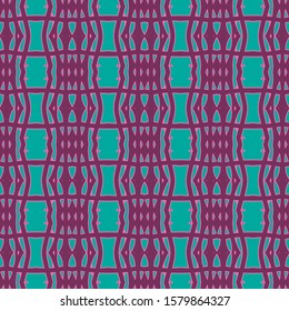 Seamless pattern in emerald purple colors. Mesh structure. Vector illustration