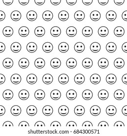 Seamless pattern in emoticons