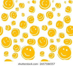 Seamless pattern with emoticons. Emoji background. Vector illustration.