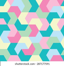 Seamless pattern. Endless background of geometric shapes. Arrow seamless pattern. Geometric pattern. Wallpaper. Vector illustration.