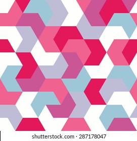 Seamless pattern. Endless background of geometric shapes. Arrow seamless pattern. Geometric pattern. Wallpaper. Vector illustration.