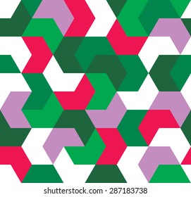 Seamless pattern. Endless background of geometric shapes. Arrow seamless pattern. Geometric pattern. Wallpaper. Vector illustration.