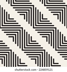 Seamless pattern. Endless diagonal geometric ornate. Monochrome diagonal background. Modern repeating texture