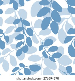 seamless pattern. Endless elegant texture with leaves. Template for design fabric, backgrounds, wrapping paper, package, covers