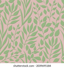 planilla floral interminable de patrón sin fisuras con hojas de papel pintado o de tela ilustraciones vectoriales