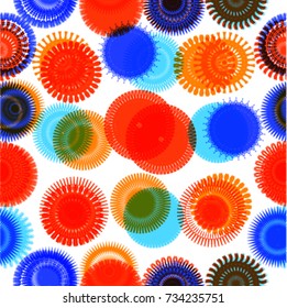 Seamless pattern . Endless texture . Repeating background . Grunge vector Spiral Shape Cycle Creative Symbols . Black Swirl Stroke. Vector illustration.