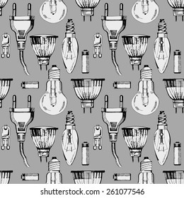Seamless Pattern of Energy Symbols. Vector Illustration, eps 8