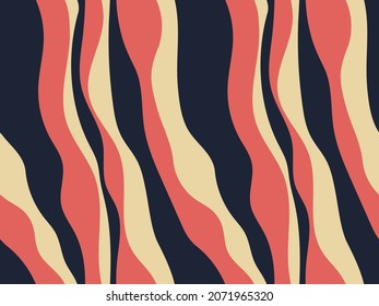 Seamless pattern with enlarged threads. Abstract seamless background with strange oblong shapes. Retro abstract cover design. Vector illustration.