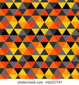 Seamless Pattern Of Equilateral Triangles, Seamless Pattern Color Background Triangle. Triangles Pattern. Vector