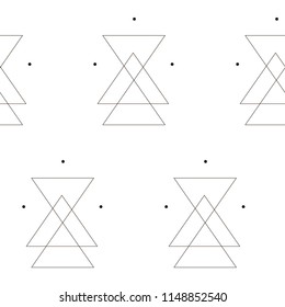 Seamless pattern with esoteric symbol of money. Sigil-money.