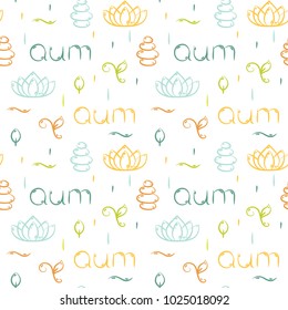 Seamless pattern - esoteric symbols. EPS 10 Isolated object