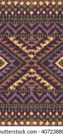 Seamless pattern with ethnic aztec ornament. Boho style abstract wallpaper. Carpet imitation.