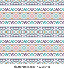 Seamless pattern with ethnic aztec ornament.