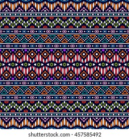 Seamless pattern with ethnic aztec ornament.