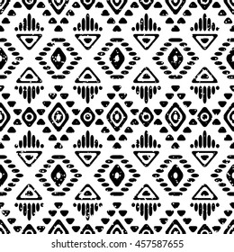 Seamless pattern with ethnic aztec ornament.