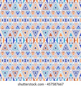 Seamless pattern with ethnic aztec ornament.