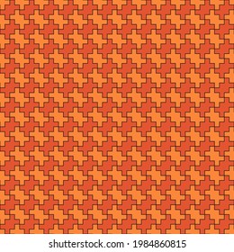 Seamless pattern. Ethnic backdrop. Mosaic tiles. Folk wallpaper. Tribal ornament. Geometric background. Ethnical motif. Surface texture. Textile print. Abstract vector. Sayagata image.