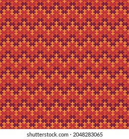 Seamless pattern. Ethnic backdrop. Mosaic tiles. Folk wallpaper. Tribal ornament. Geometric image. Ethnical motif. Surface texture. Textile print. Abstract background. Sayagata illustration