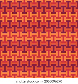 Seamless pattern. Ethnic backdrop. Mosaic tiles. Folk wallpaper. Tribal ornament. Geometric image. Ethnical motif. Sayagata vector. Surface texture. Textile print. Abstract background