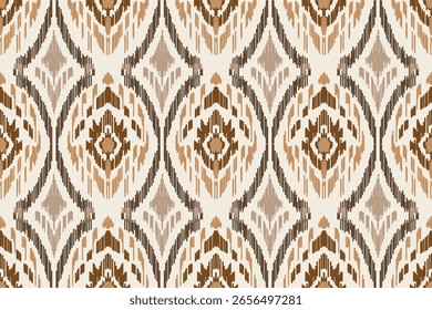 Seamless pattern,  ethnic background, fabric traditional, motif ornament, ikat pattern, seamless geometric, doodles line, geometric and tribal-inspired, freehand drawing design, handmade texttile.