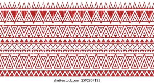 Seamless pattern, ethnic background, geometric ornament, vector design, border
