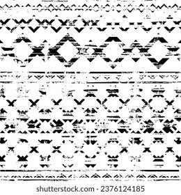 Patrón sin foco, fondo étnico, textura gruesa, diseño vectorial