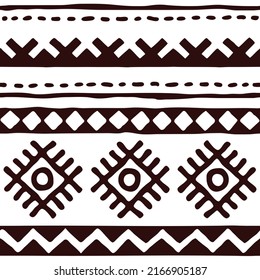 Seamless pattern, ethnic background, hand drawing, vector design