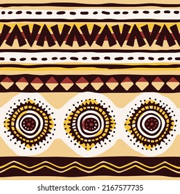 Seamless pattern, ethnic background, hand drawing, vector design
