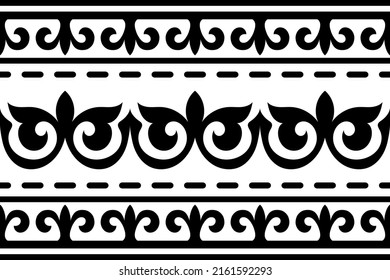 Seamless pattern. Ethnic background on the theme of Turkic art, vector design.