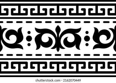 Seamless pattern. Ethnic background on the theme of Turkic art, vector design.