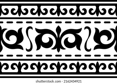 Seamless pattern. Ethnic background on the theme of Turkic art, vector design.