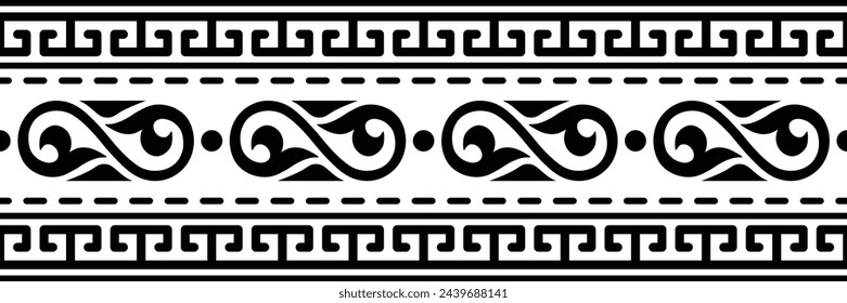Seamless pattern, ethnic background on the theme of Turkic art, vector design