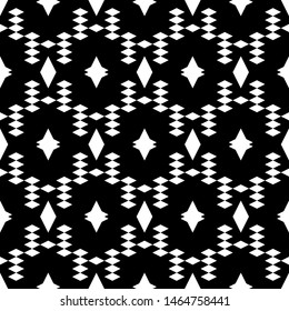 Seamless pattern. Ethnic background. Rhombuses, figures ornament. Simple shapes wallpaper. Digital paper, web designing, textile print. Geometrical backdrop. Vector.