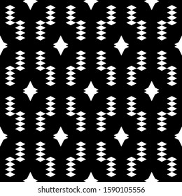 Seamless pattern. Ethnic background. Rhombuses, figures ornament. Simple shapes wallpaper. Geometrical backdrop. Digital paper, web designing, textile print. Vector.