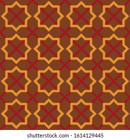 seamless pattern with ethnic borders. Vector Floral Illustration in asian textile. Ethnic line borders.