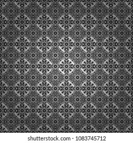 Seamless pattern ethnic design in gray, black and white colors. Geometric background with tribal tiles. Vector textile print for bed linen, jacket, package design, fabric and fashion concepts.