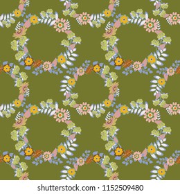 Seamless pattern ethnic design in gray, blue and beige colors. Geometric background with tribal tiles. Vector textile print for bed linen, jacket, package design, fabric and fashion concepts.