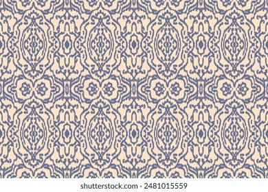 Diseño étnico sin costura, patrón sin costura ikat, arte ikat. hermoso dibujo a mano Diseño para textil y estampado patrón étnico. hermoso patrón. bordado popular, estilo bohemio, arte abstracto	