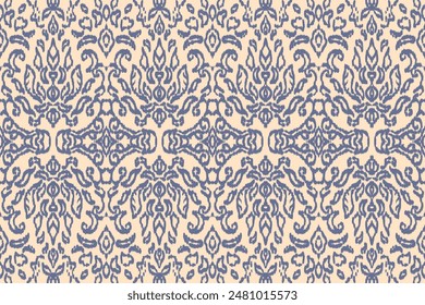 Seamless pattern ethnic design, ikat seamless pattern, ikat art. beautiful hand drawn Design for textile and printin gethnic pattern.beautiful pattern. folk embroidery,bohemian style, abstract art	