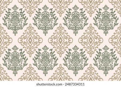 Seamless pattern ethnic design, ikat seamless pattern, ikat art. beautiful hand drawn Design for textile and printin gethnic pattern.beautiful pattern. folk embroidery,bohemian style, abstract art	