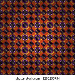 Seamless pattern ethnic design in magenta, black and violet colors. Geometric background with tribal tiles. Vector textile print for bed linen, jacket, package design, fabric and fashion concepts.