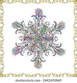 diseño étnico de patrón sin costuras. Fondo marino con flores, conchas, mandalas y efecto acuarela. Estampado textil para ropa de cama, chaqueta, diseño de paquetes, conceptos de tela y moda.