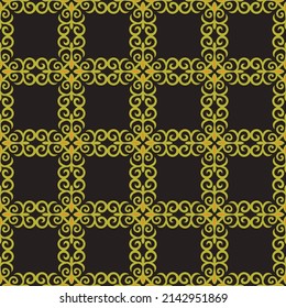 Seamless pattern with ethnic element. Kyrgyz and Kazakh ornaments. Texture designs can be used for backgrounds, motifs, textile, wallpapers, fabrics, gift wrapping, templates, carpet, tiles. Vector.