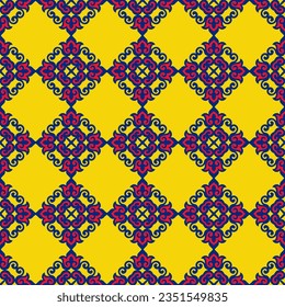 Seamless pattern with ethnic element. Kyrgyz and Kazakh ornaments. Texture designs can be used for backgrounds, motifs, textile, wallpapers, fabrics, gift wrapping, templates, carpet, tiles. Vector.	
