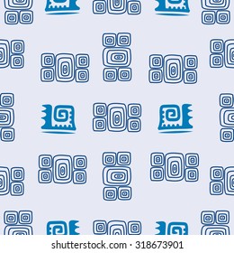 Seamless pattern ethnic element and stylized indian ornament