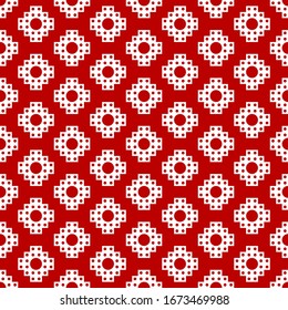 Patrón sin problemas. Fondo étnico de bordado. Inca cruza, círculos ornamentos. Papel tapiz tribal. Imagen del folk étnico. Motivo de la tribu. Antiguo mosaico. Papel digital para diseño web, impresión textil. Vector