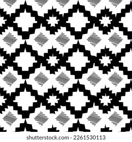 Seamless pattern. Ethnic embroidery wallpaper. Ethnically folk background. Tribal image. Ancient mosaic. Tribe motif. Digital paper for web design, textile print.